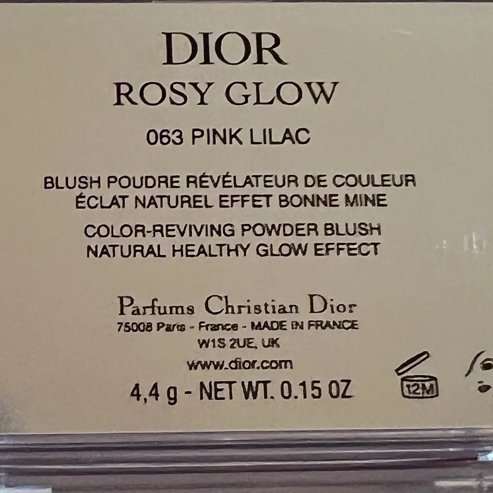 Dior Bundle: Rosy Glow Blush 063 Pink Lilac,La Mousse Off/On& Dior Dust Bag NWOT